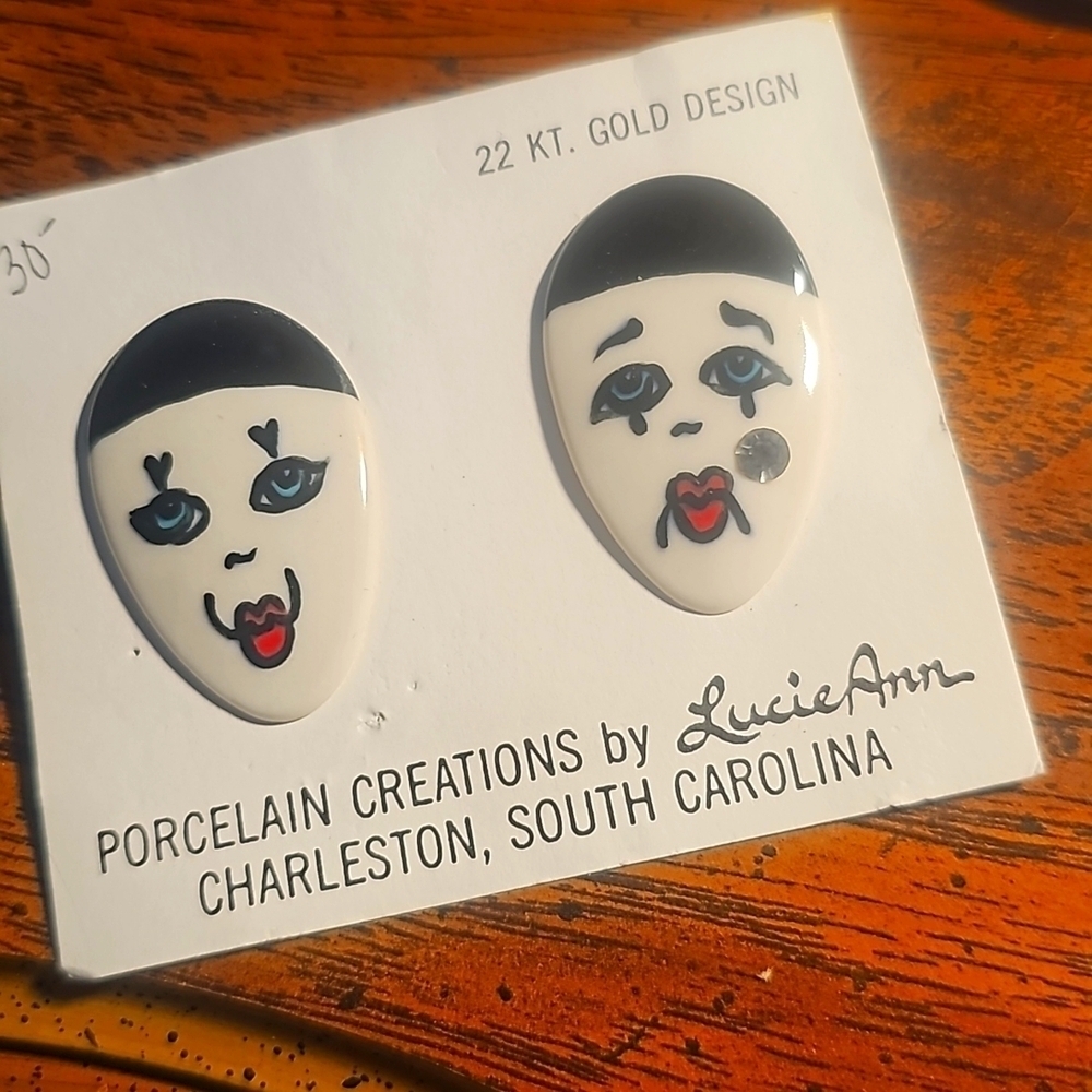 Porcelain Earrings by Lucie Ann NWT